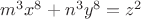$m^3x^8+n^3y^8=z^2$