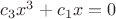 $c_3x^3+c_1x=0$