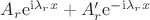 $A_r\mathrm{e}^{\mathrm{i}\lambda_rx}+A'_r\mathrm{e}^{-\mathrm{i}\lambda_rx}$