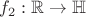 $f_2:\mathbb{R} \to \mathbb{H}$ $f_2:\mathbb{R} \to \mathbb{H}$