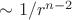 $\sim 1/r^{n-2}$