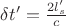 $\delta{t&rsquo;}=\frac{2l&rsquo;_s}c$