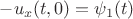 $-u_x(t,0)=\psi_1(t)$