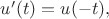 $u'(t)=u(-t),$ $u'(t)=u(-t),$