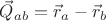 $\vec Q_{ab} = \vec r_a-\vec r_b$