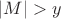 $\left | M \right |>y$ $\left | M \right |>y$