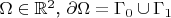 $\Omega\in \mathbb{R}^2$, $\partial\Omega=\Gamma_0 \cup \Gamma_1$
