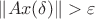 $\|Ax(\delta)\| > \varepsilon$