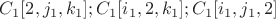 $C_1[2,j_1,k_1];C_1[i_1,2,k_1];C_1[i_1,j_1,2]$