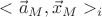 $<\vec{a}_M, \vec{x}_M >_i$