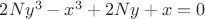 $2Ny^3-x^3+2Ny+x=0$