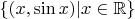 $\{(x, \sin x)|x\in \mathbb{R}\}$