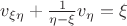 $v_{\xi\eta}+\frac 1 {\eta- \xi}v_\eta = \xi$