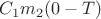 ${C_1}{m_2}(0 - T)$