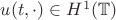 $u(t,\cdot)\in H^1(\mathbb{T})$
