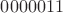 $0000011$