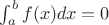 $\int_a^b f(x)dx=0$