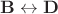 $\mathbf B \leftrightarrow \mathbf D$