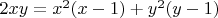 $2xy=x^2(x-1)+y^2(y-1)$