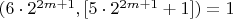 $(6\cdot2^{2m + 1}, [5\cdot2^{2m + 1} + 1]) = 1$