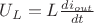 $U_{L} = L \frac{d i_{out}}{dt}$