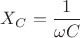 $X_C=\dfrac 1{\omega C}$