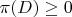 $\pi(D) \geq 0$
