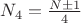 $N_4=\frac{N\pm 1}4$