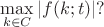 $\max\limits_{k\in C}|f(k;t)|?$
