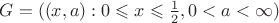 $G =({(x,a):0\leqslant x\leqslant \frac 1 2,0 < a < \infty})$