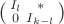 $\bigl(\begin{smallmatrix}I_l & * \\ 0 & I_{k - l}\end{smallmatrix}\bigr)$
