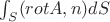 $\int_S(rotA,n)dS$