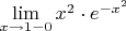 $\lim\limits_{x\to 1-0}x^2\cdot e^{-x^2}$