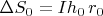 $\Delta S_0=Ih_0\,r_0$