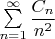 $\sum\limits_{n=1}^\infty\displaystyle\frac{ {C_n}}{n^2}$