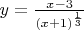$y = \frac{x-3}{(x+1)^{\frac13}}$