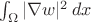 $\int_\Omega |\nabla w|^2 \, dx$