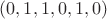$(0,1,1,0,1,0)$