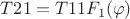 $$ T21 = T11 F_1(\varphi) $$