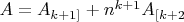 $A=A_{k+1]}+n^{k+1}A_{[k+2}$