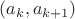 $(a_k, a_{k+1})$