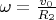 $\omega=\frac{v_0}{R_2}$
