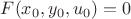 $F(x_0,y_0,u_0)=0$
