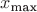$x_\text{max}$