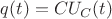 $q(t)=CU_C(t)$ $q(t)=CU_C(t)$