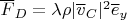 $\overline F_D=\lambda\rho |\overline v_C|^2\overline e_y$