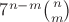 $7^{n-m}\binom{n}{m}$