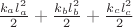 $\frac{k_al^2_a}{2}+\frac{k_bl^2_b}{2}+\frac{k_cl^2_c}{2}$