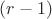 $ (r - 1) $