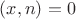 $(x,n)=0$